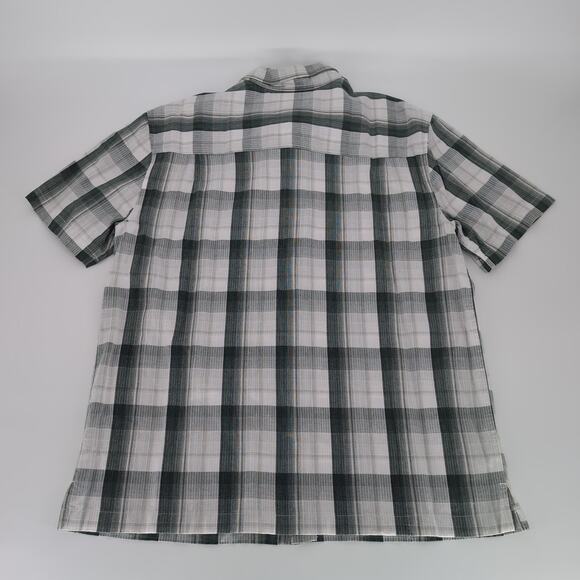 John Blair Mens Plaid Checkered Button Down Short Sleeve Shirt - Size L - GUC - Picture 8 of 10